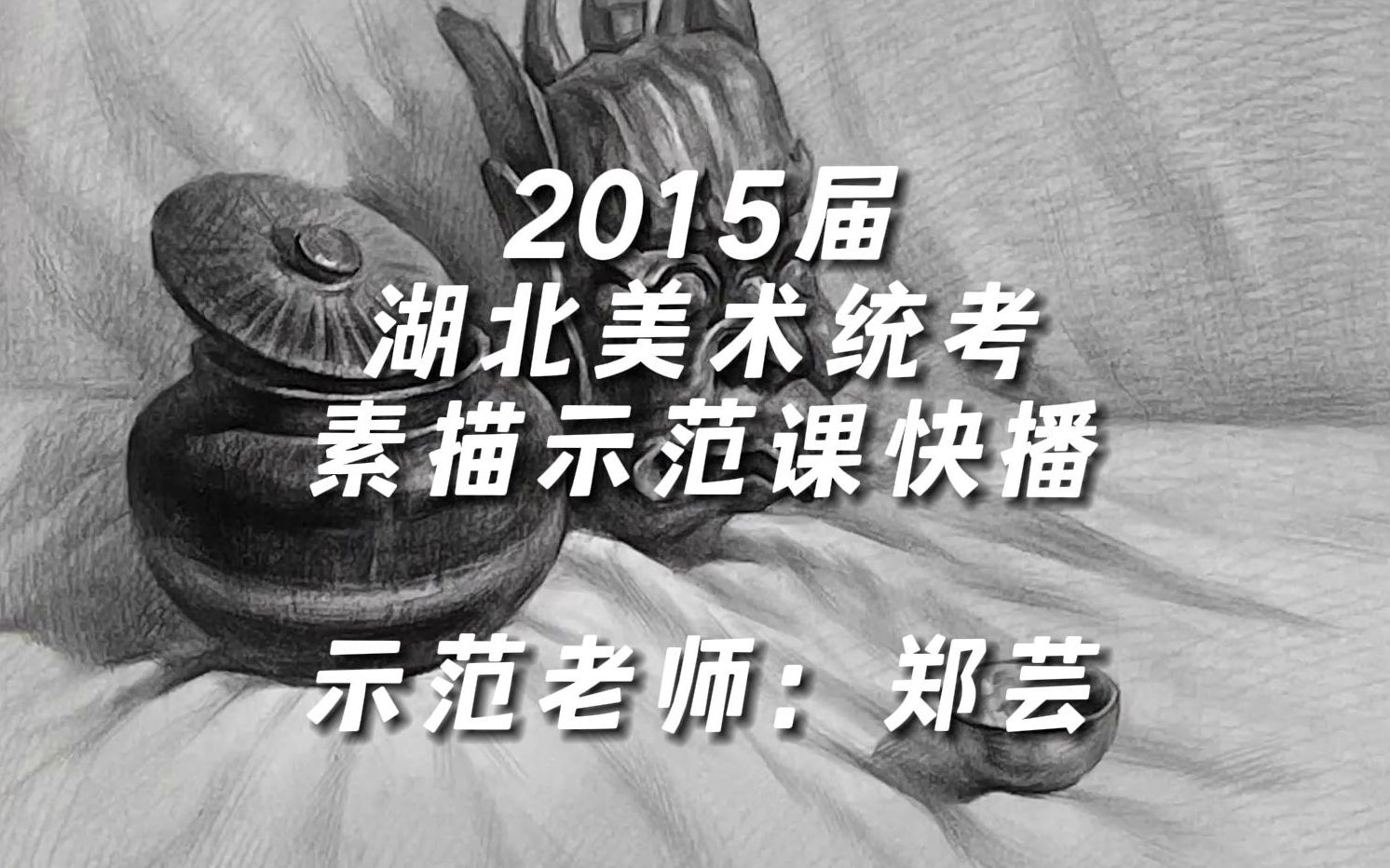 2015届湖北美术统考素描静物示范课快播——名师郑芸示范哔哩哔哩bilibili