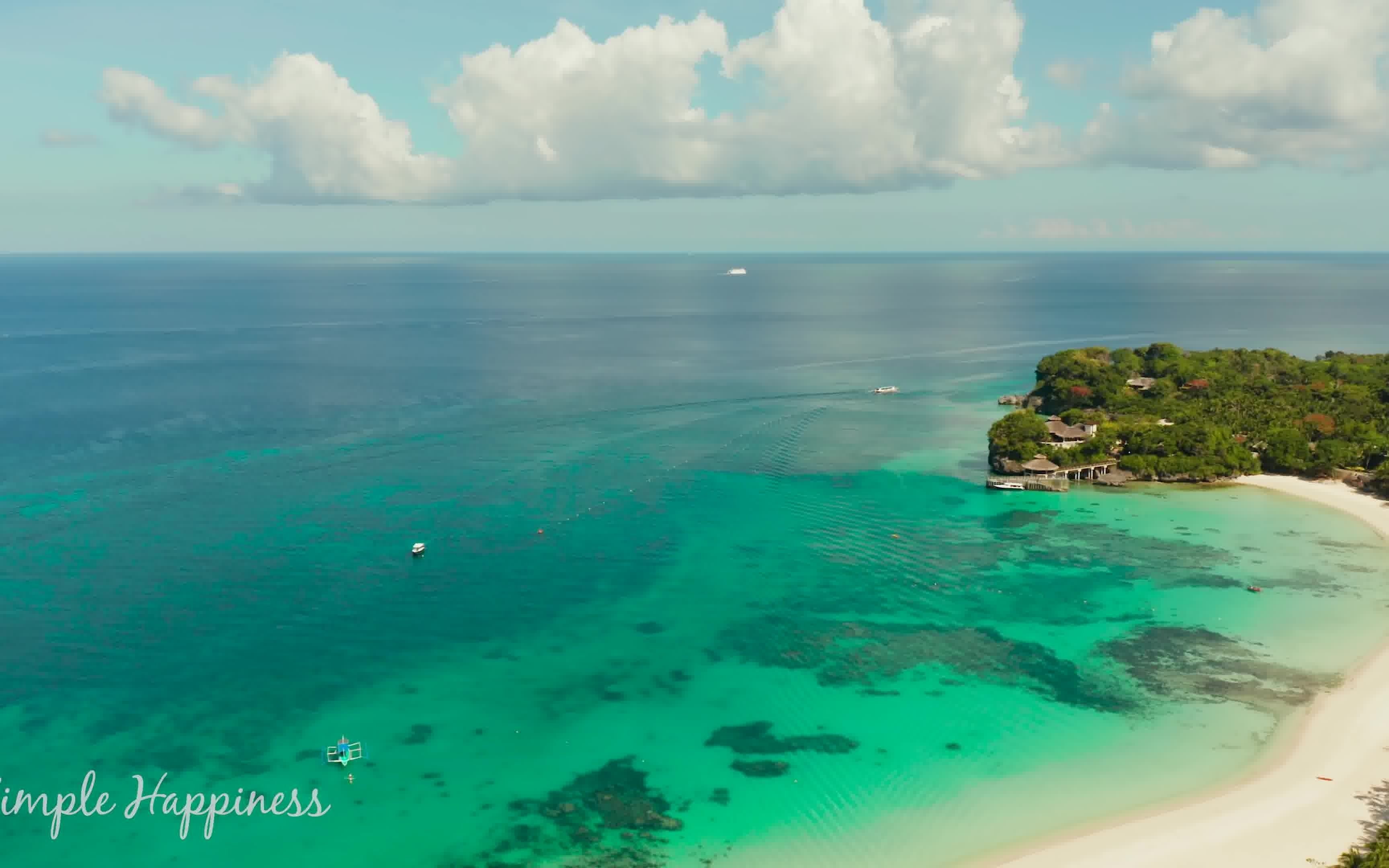 菲律宾长滩岛(4k uhd) 绝美海岛,舒缓钢琴,护眼,助眠