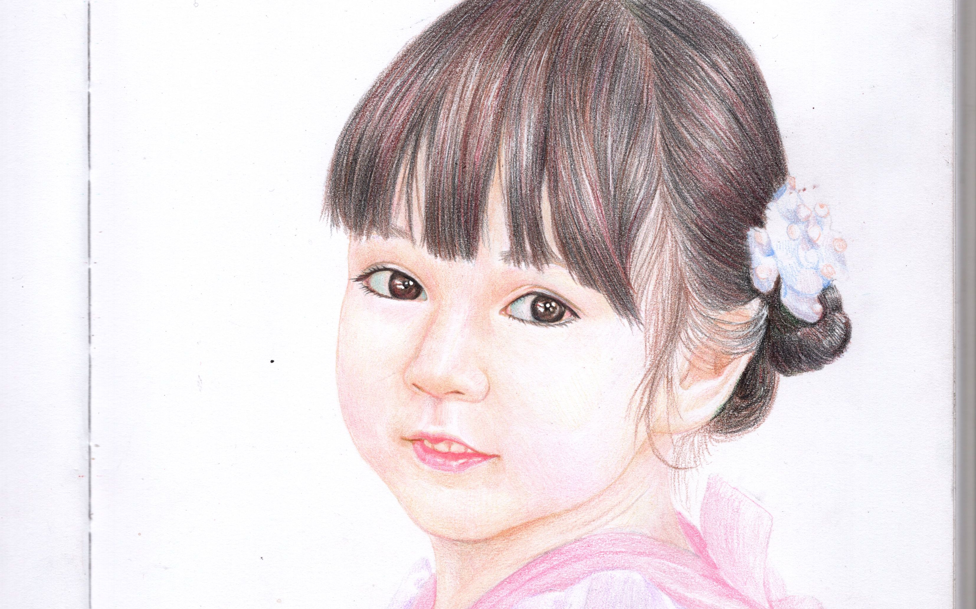 超写实彩铅泰国小女孩2