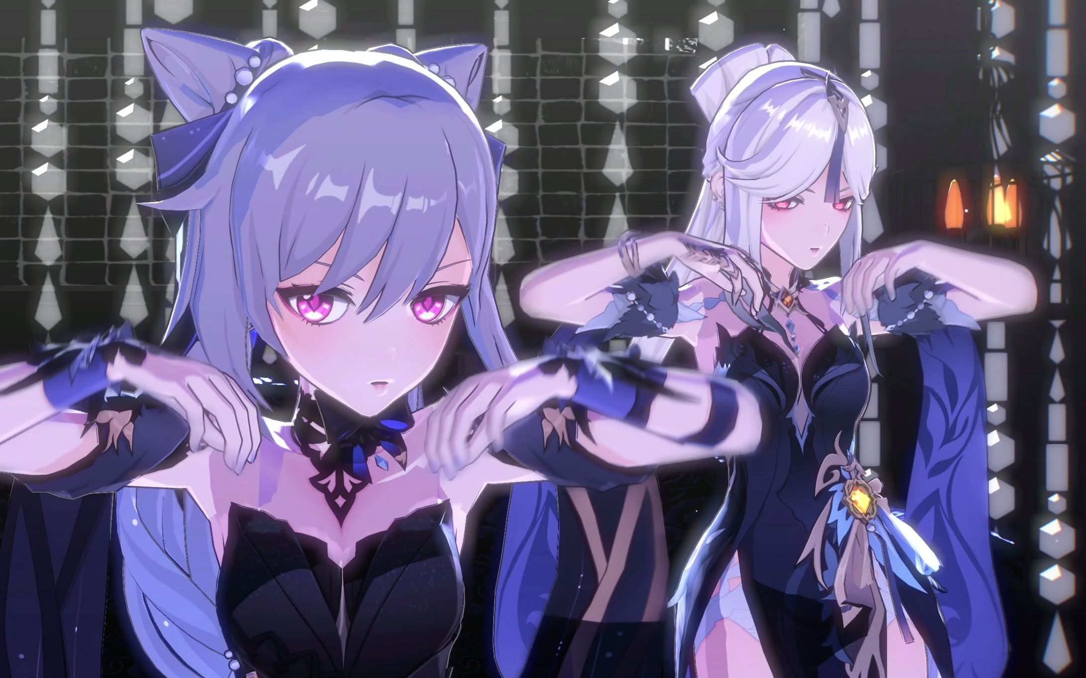 【刻晴&凝光】 被害妄想携帯女子(笑) 【霓裾翩跹