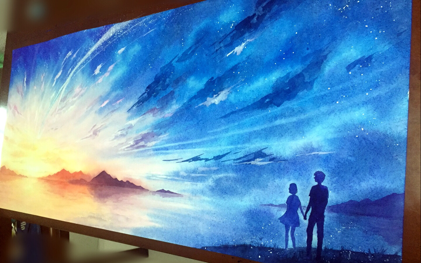 水彩画过程你的名字_哔哩哔哩_bilibili