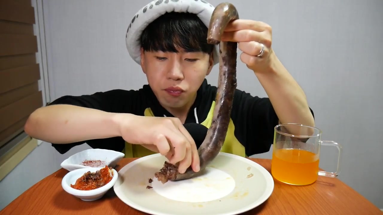 【donam】吃播 黑豆饭 泡菜 大块午餐肉 闻到肉香了 哈哈哈
