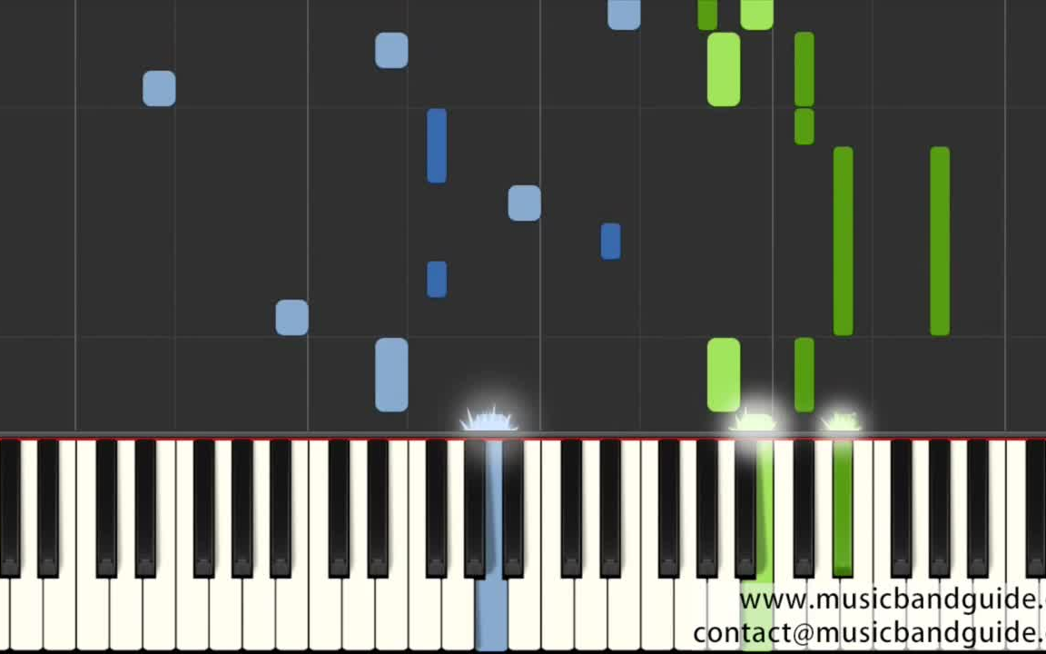 [图]张碧晨 - 血如墨 - 电视剧'扶摇'命运主题曲- Piano Tutorial钢琴教学[HQ] Synthesia