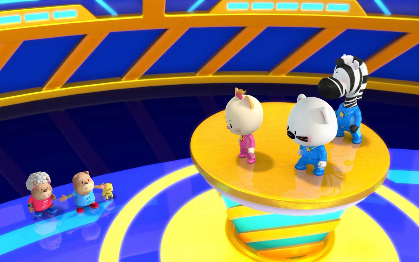 这对爷爷奶奶竟是隐藏的游戏大佬!陀螺大战超酷炫!