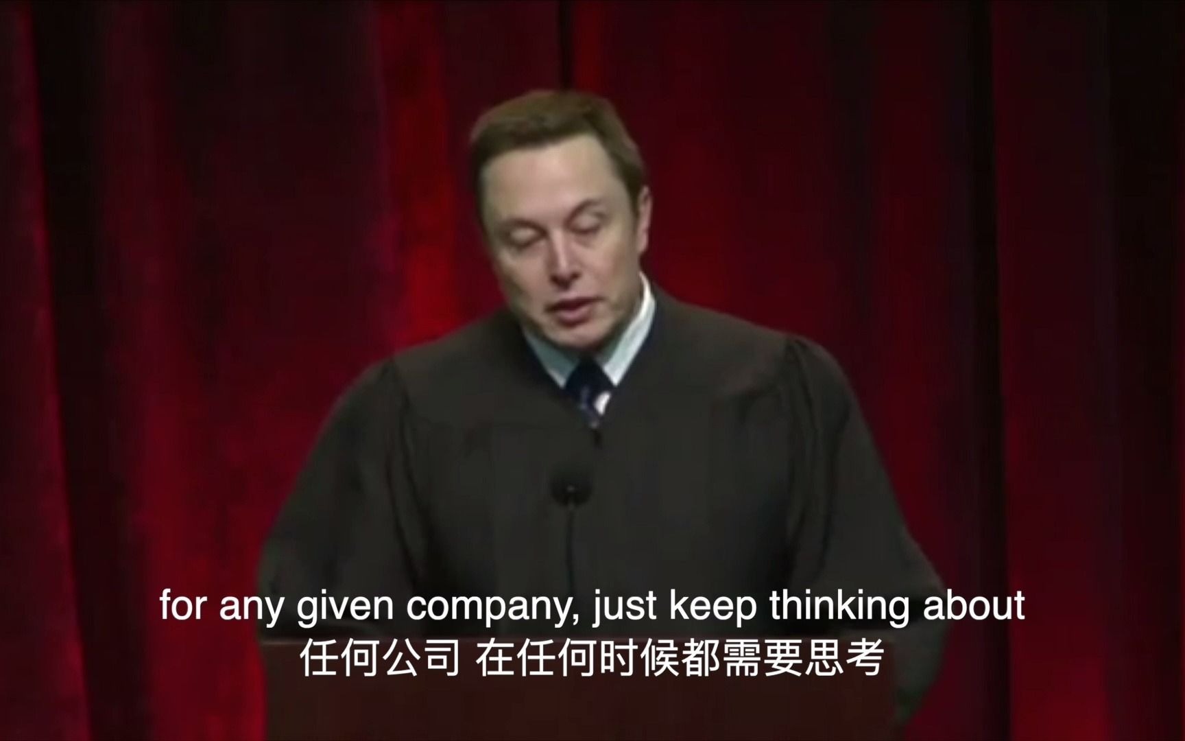 [图]【Elon Musk】伊隆马斯克USC南加大商学院5分钟演讲（中英字幕）