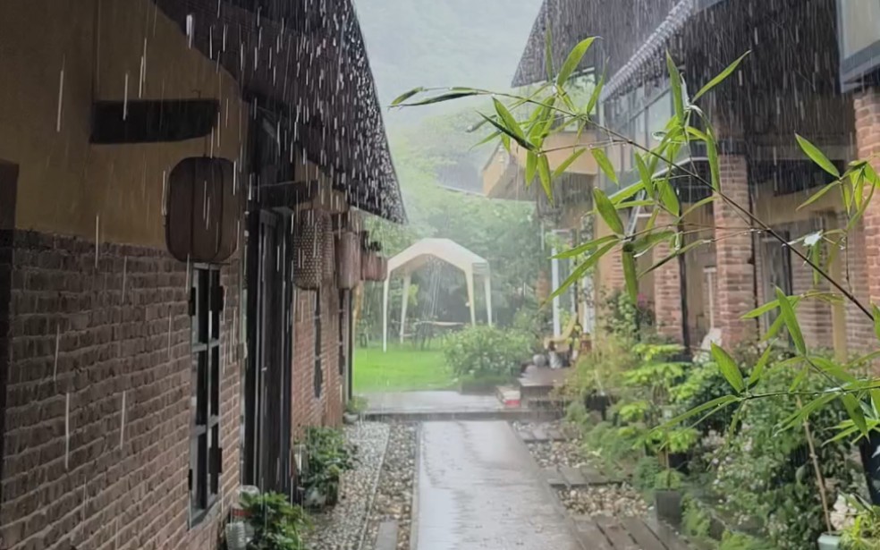 短短几分钟,台风携来暴雨,风急雨骤到风息雨疏过程实拍!哔哩哔哩bilibili