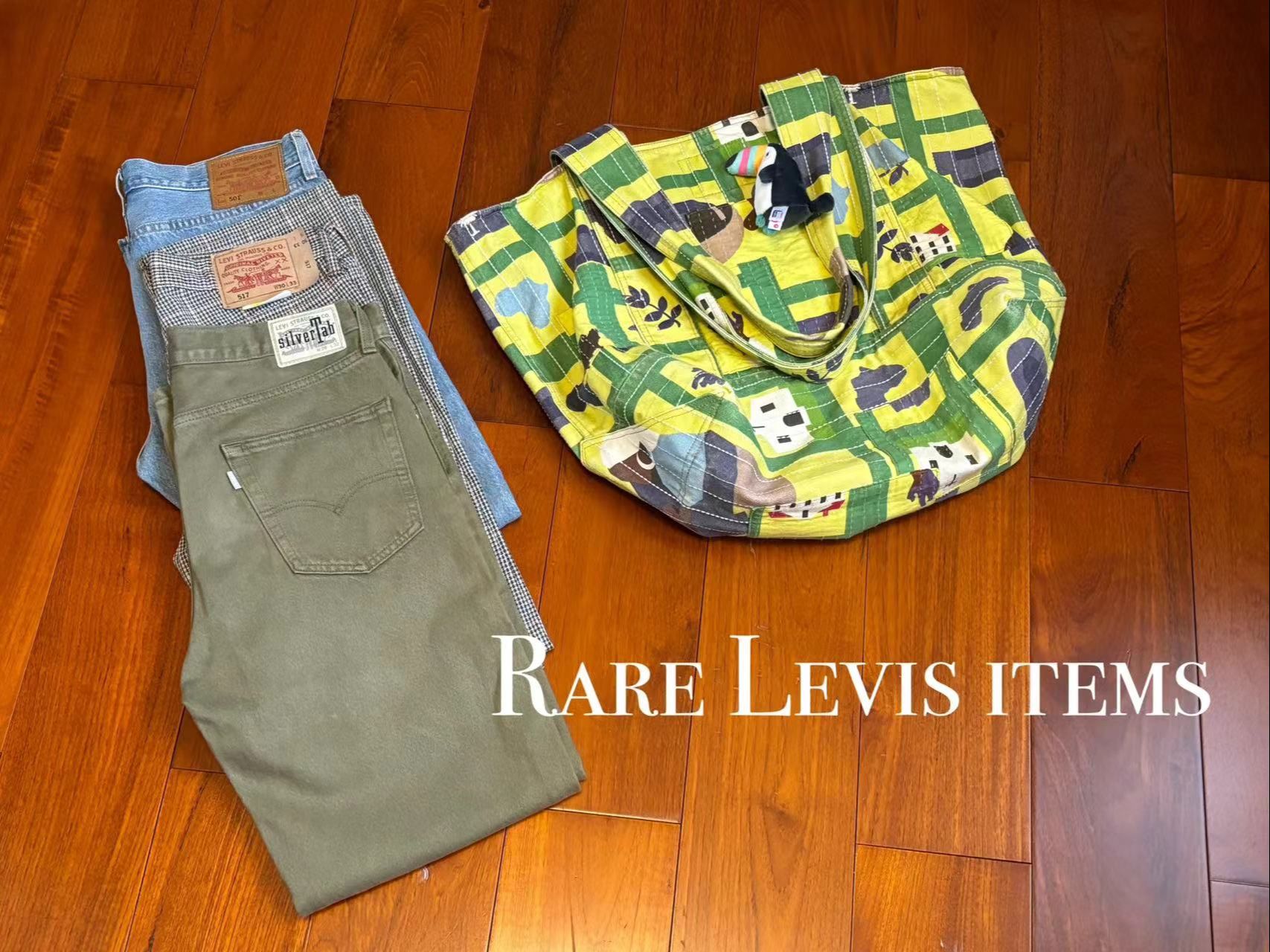 一些特别的Levis items : 千鸟格 517/ Grateful Dead 501/Denim tears Tote bag/Silver Tab哔哩哔哩bilibili