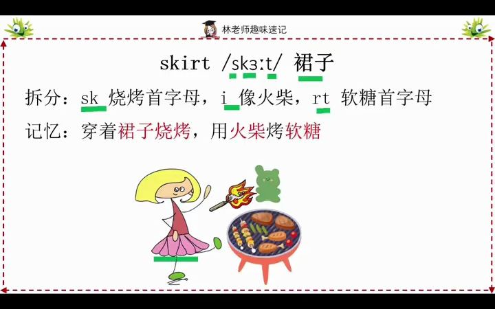 shirt衬衫、skirt短裙单词记忆#零基础英语 #单词速记 #冀教版小学英语7192895516127038724哔哩哔哩bilibili