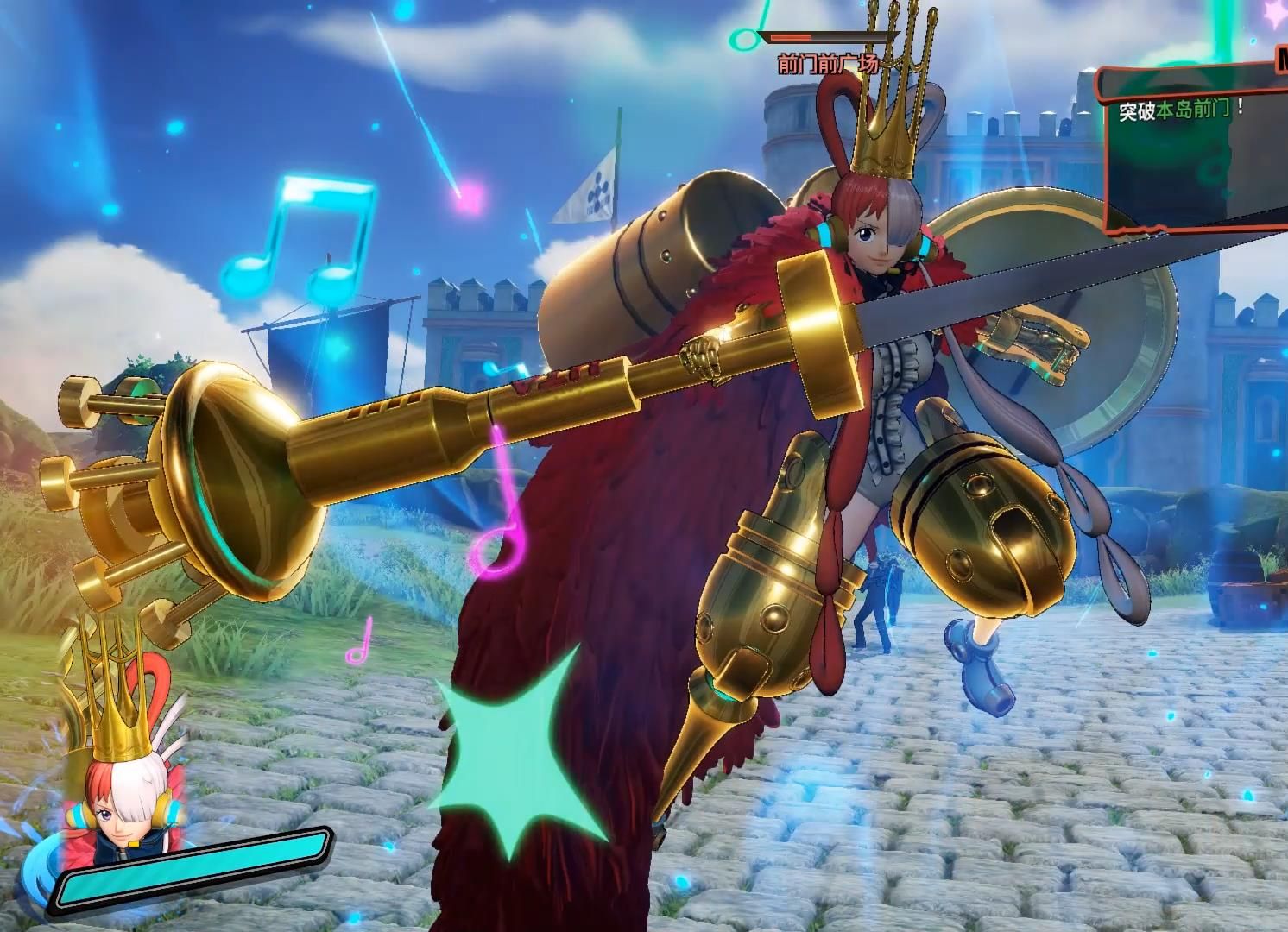 海贼无双4:新角色乌塔全技能演示,香克斯女儿,歌歌果实能力者