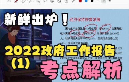 2022年政府工作报告考点详解(1)哔哩哔哩bilibili