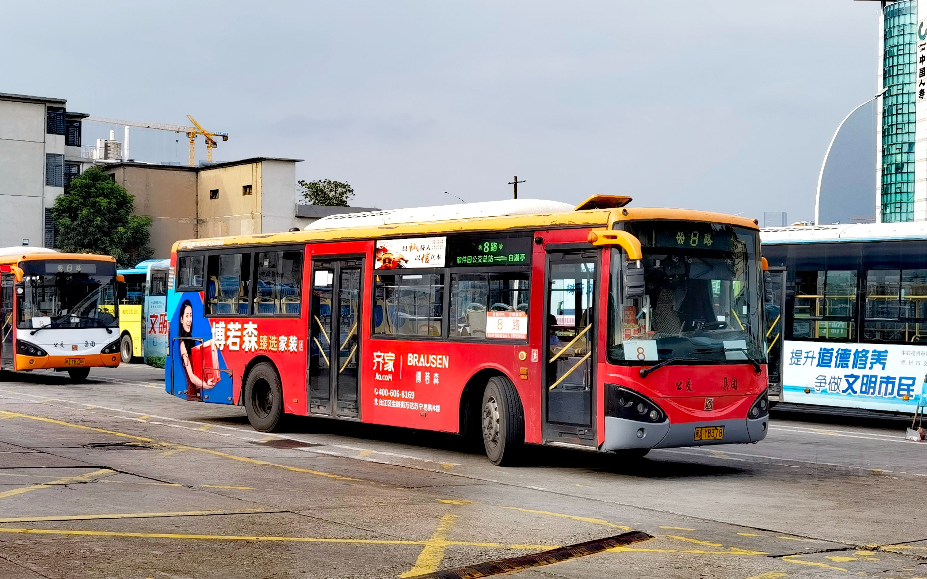 【福州公交】8路 软件园公交总站→白湖亭 全程pov_哔哩哔哩_bilibili