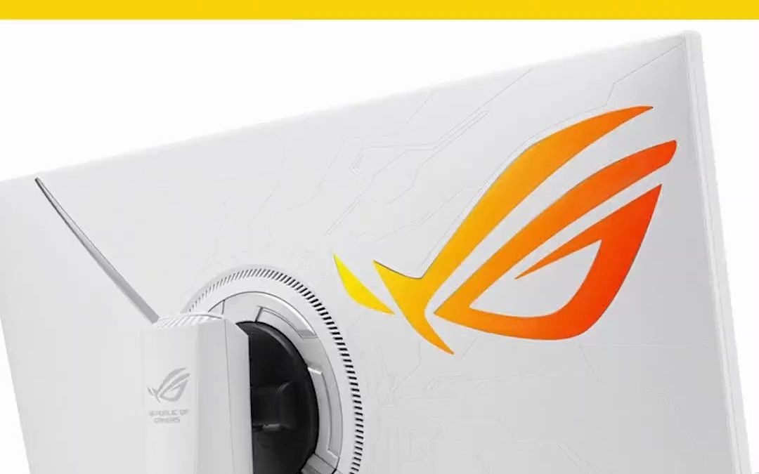 纯白机身 红色"败家之眼"吸睛#数码 #华硕 #显示器