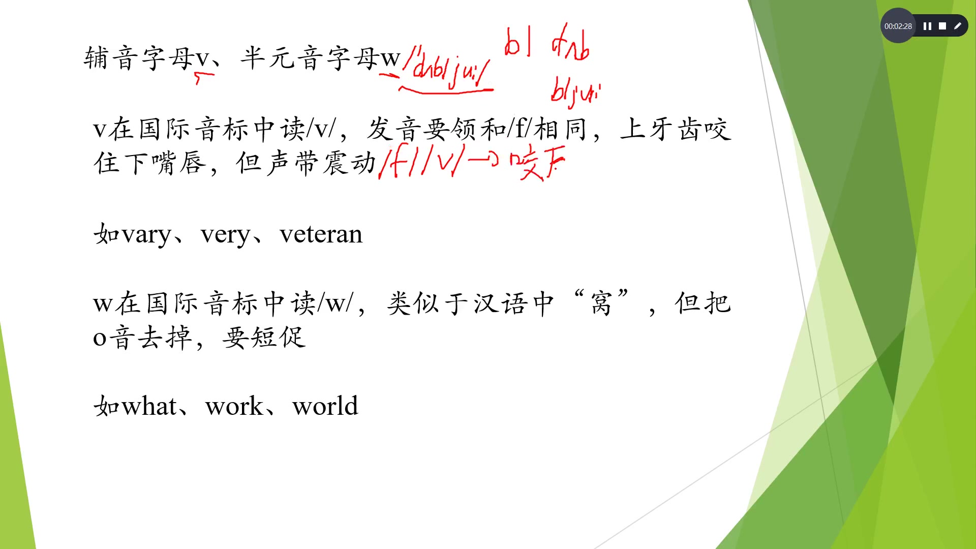 26个英语字母国际音标对应之v,w_哔哩哔哩 (゜-゜)つロ 干杯~-bili