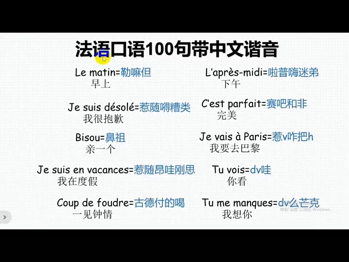 3x6n2p2ubv77jt2_法语口语100句,带中文谐音02第7课0202#法语