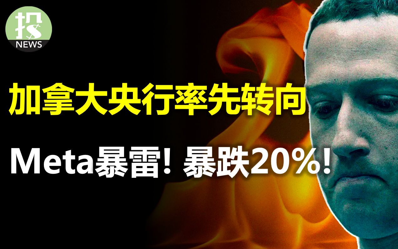 加拿大央行率先放缓!Meta暴雷,大跌20%!日本经济可能崩溃?谷歌财报失望,未来的投资逻辑哔哩哔哩bilibili