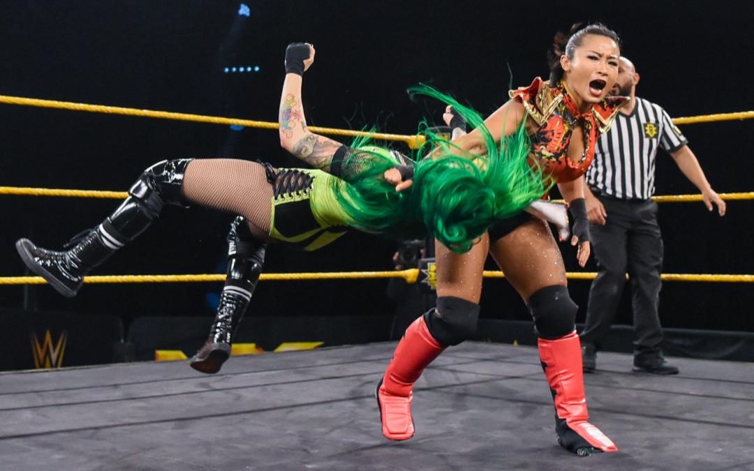 [图]【WWE】2020.04.02 NXT：李霞参加NXT女子冠军第一挑战者Second Chance车轮赛