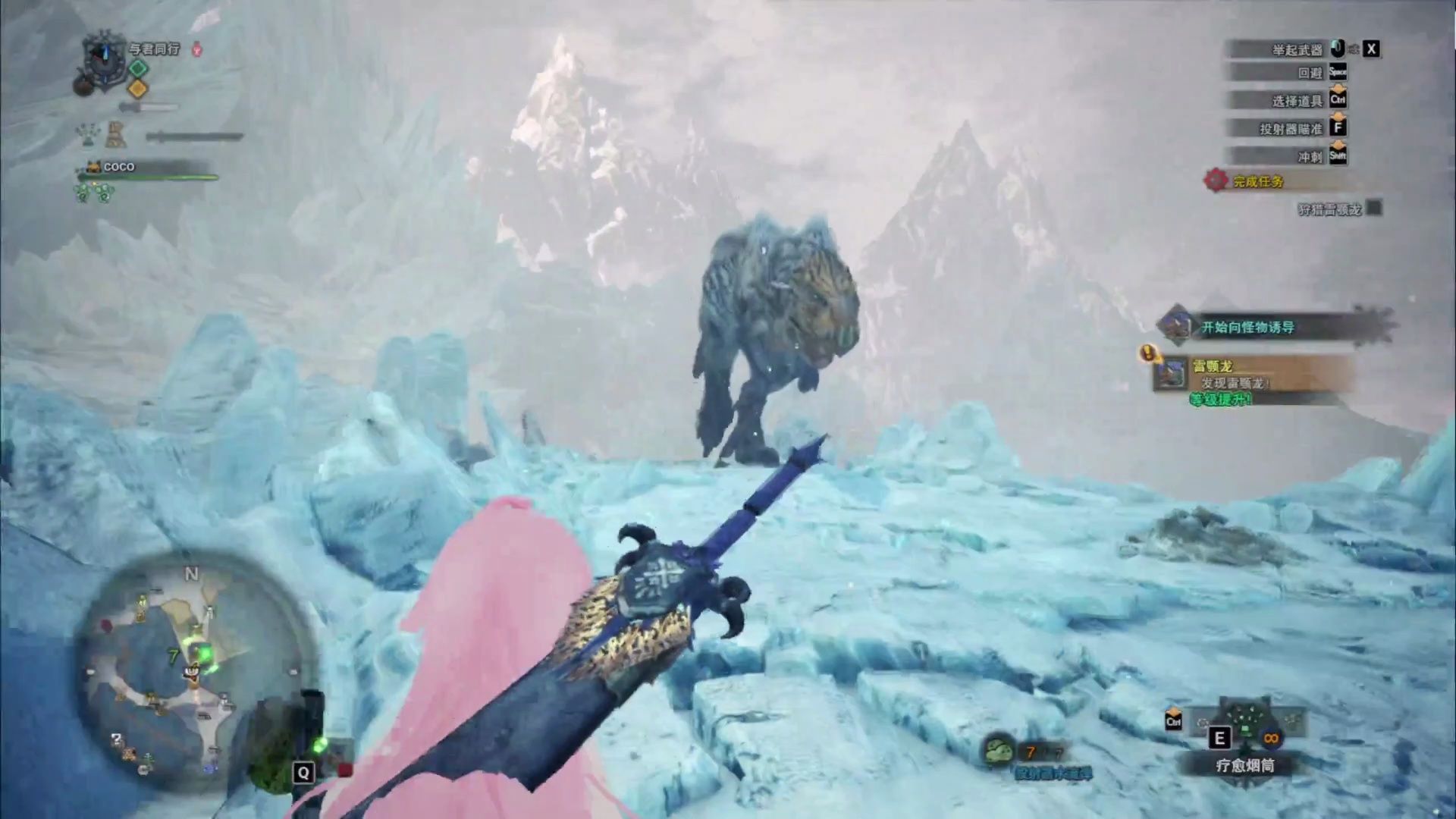 【怪物猎人世界】进入冰原打过最好打的龙-雷鄂龙