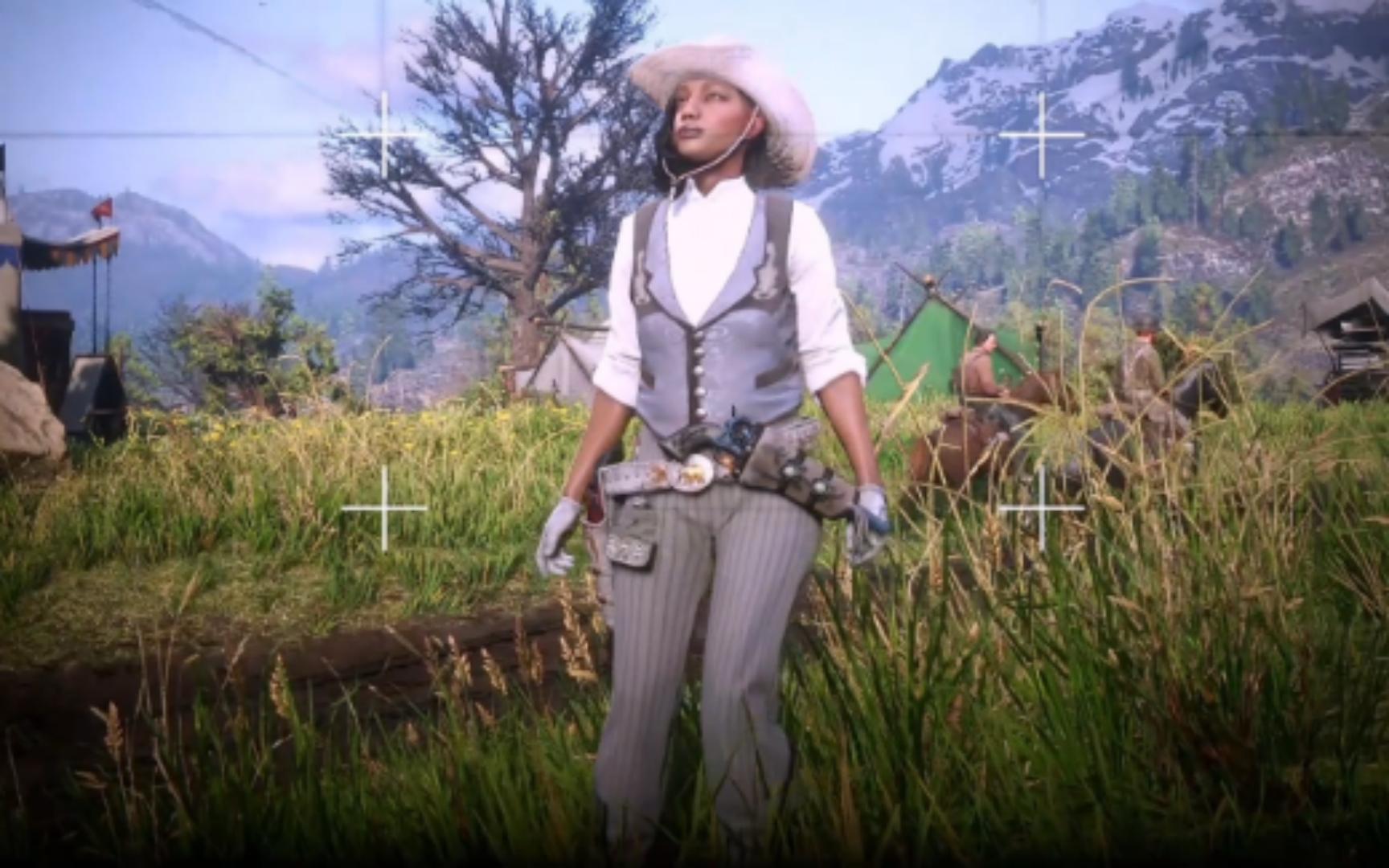 【荒野大镖客2】女性角色衣服穿搭81——西部观光客