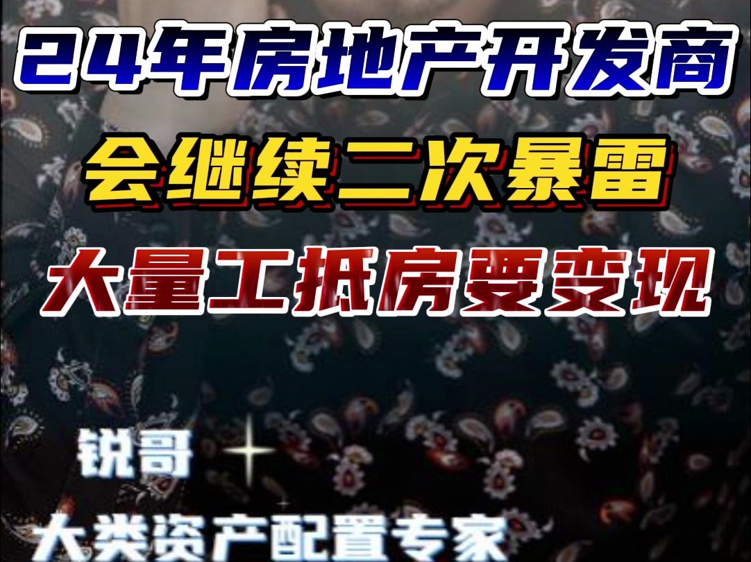 2024年房地产开发商继续暴雷,大量工抵房要变现哔哩哔哩bilibili