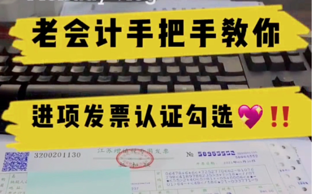 手把手教给你会计税务经验/进项发票认证勾选!不会的学起来~哔哩哔哩bilibili