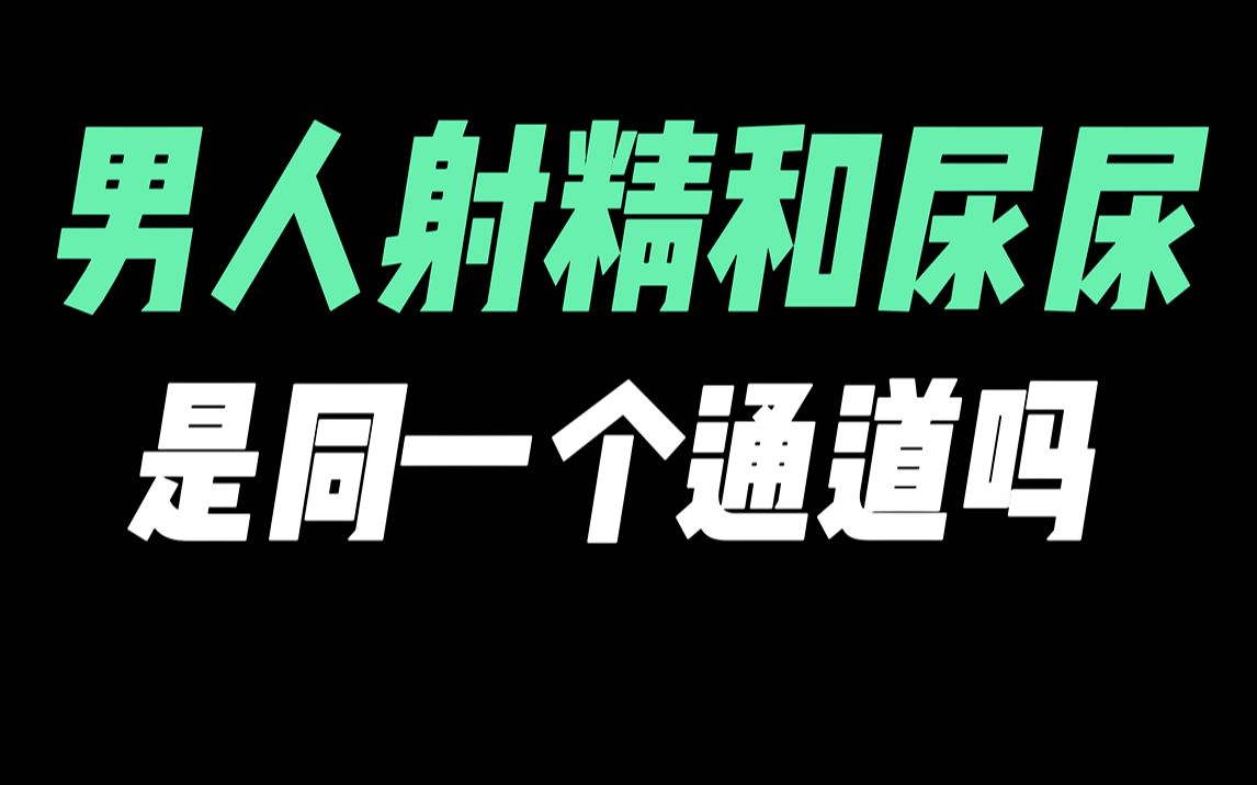 男人射精和尿尿是一个通道吗?哔哩哔哩bilibili