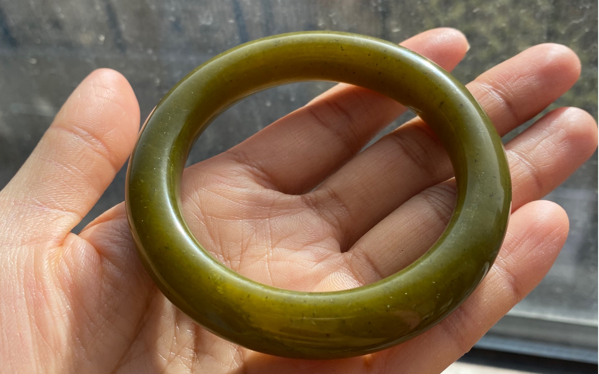 纯天然岫岩玉手镯,57.