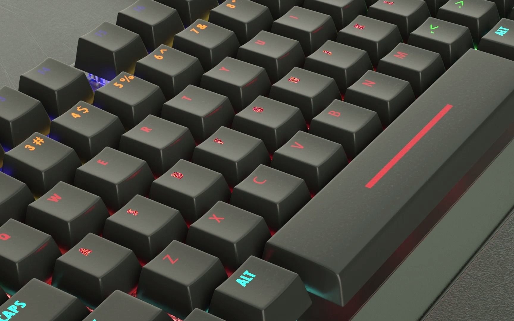 狼蛛f2067电竞游戏办公rgb炫彩机械键盘