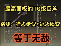 Download Video: 【艾尔登法环】 二周目全流程36，获取“巨斧”最高面板的T0级武器，猎犬步伐+冰火质变实测