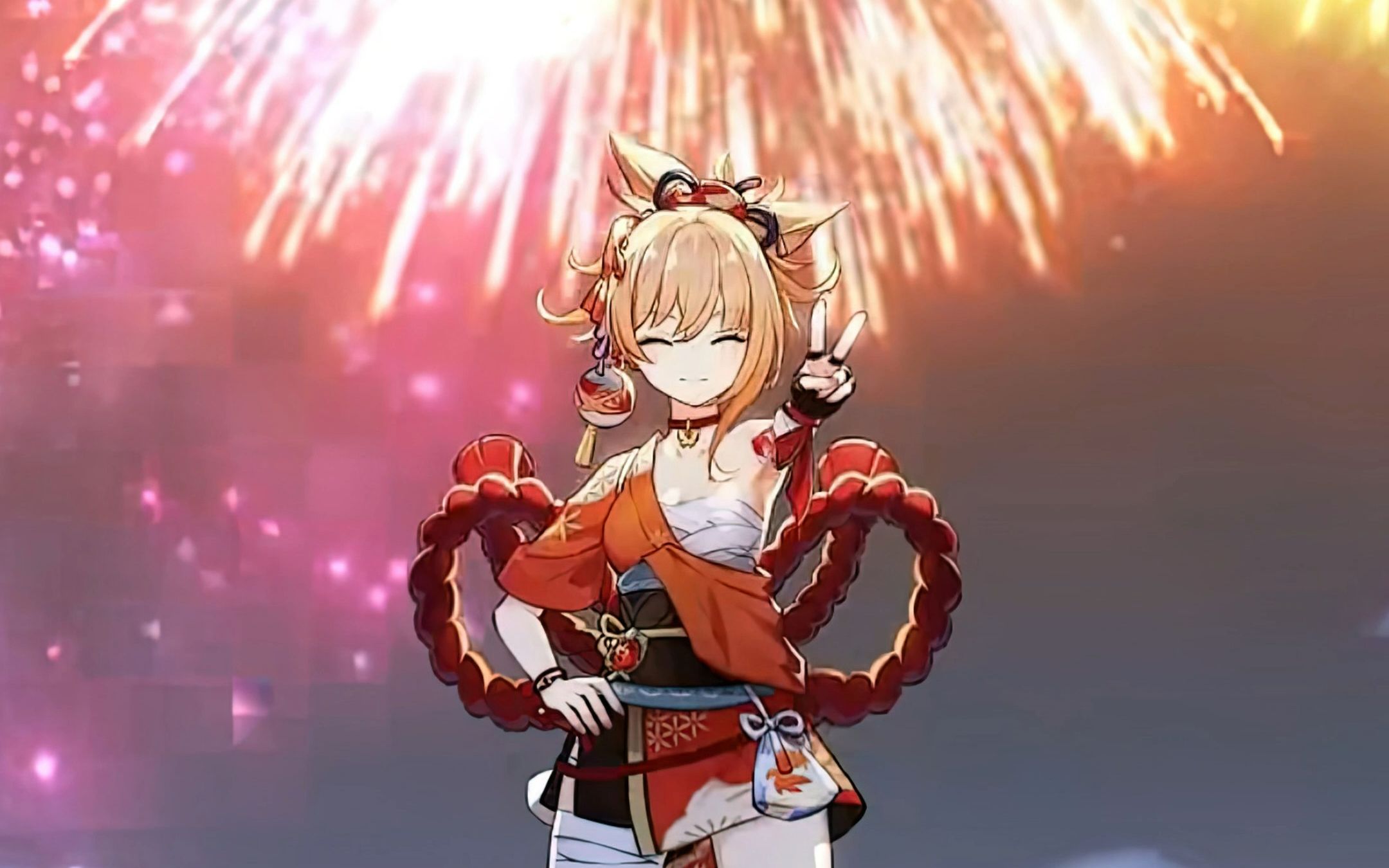 来和飒爽的宵宫姐姐一起看烟花吧