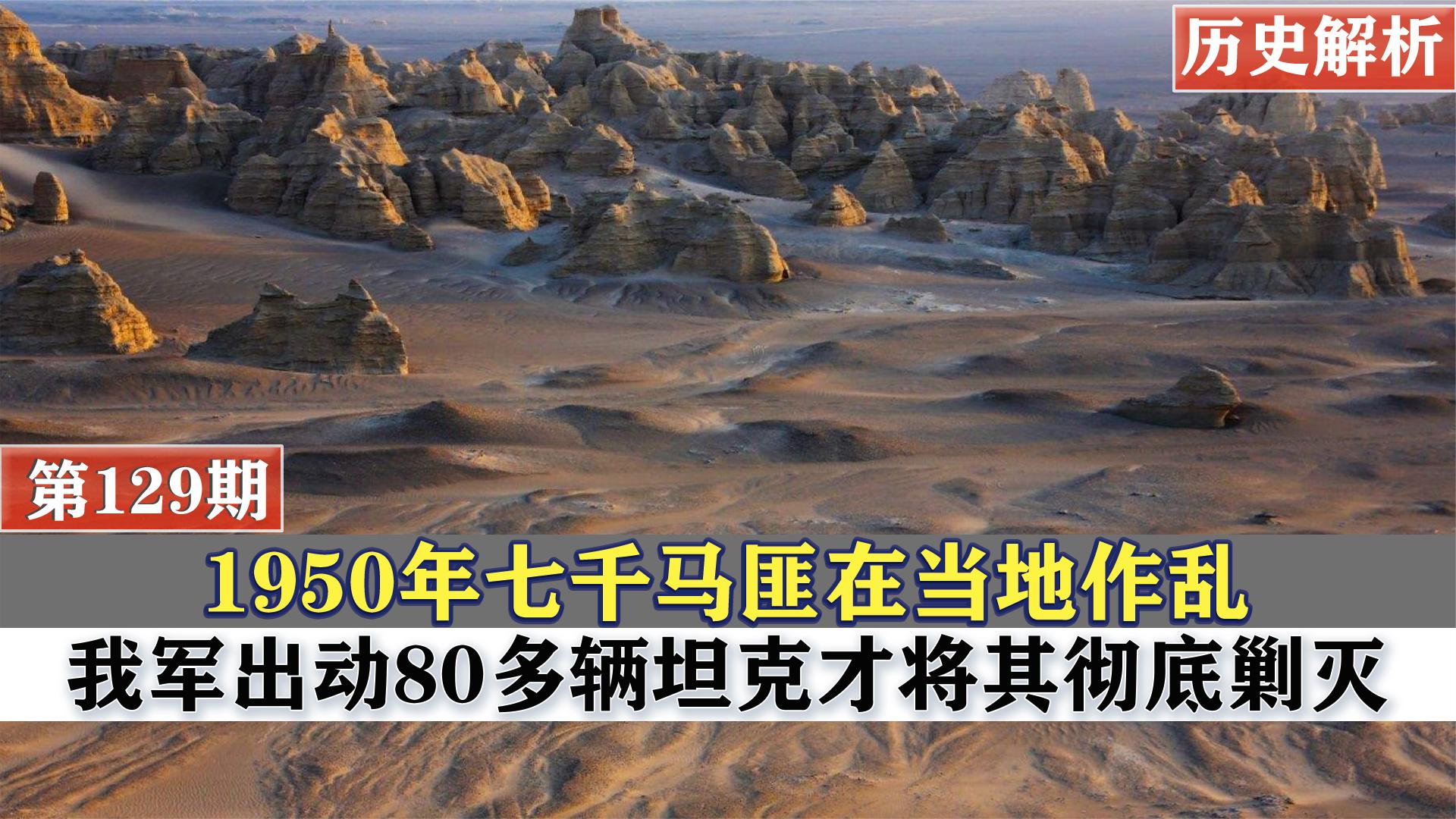 1950年为清楚西北“匪患”,我军出动一万官兵,将其彻底剿灭哔哩哔哩bilibili