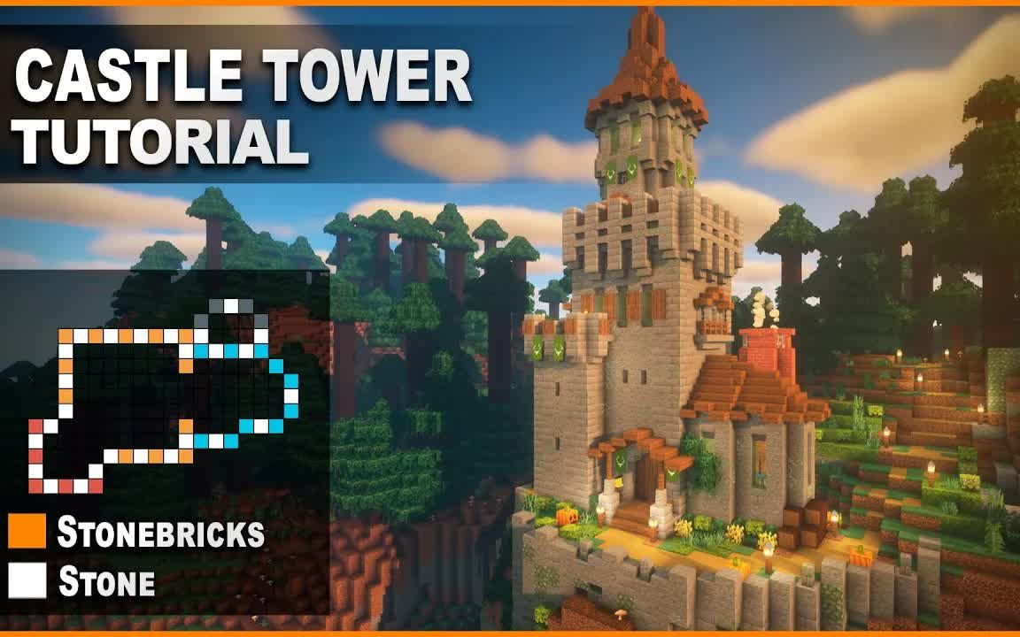 【minecraft建筑教程】生存向:中世纪塔楼 by stevler