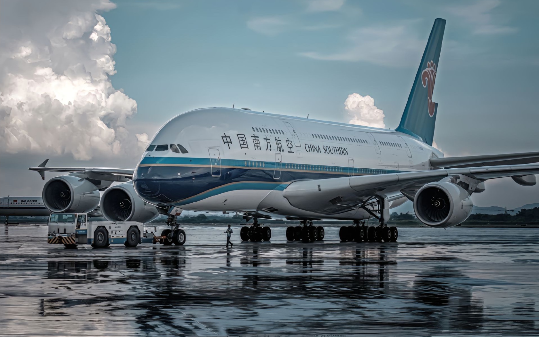 【atc实录】a380广州陆空对话 再见蓝胖子 最后一架a380-hxz模拟飞行