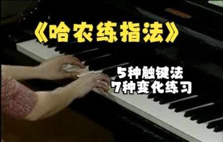 【哈农31条练习曲提升篇•钢琴教学】哈农《钢琴练指法》的5种触键法和7种变化练习哔哩哔哩bilibili