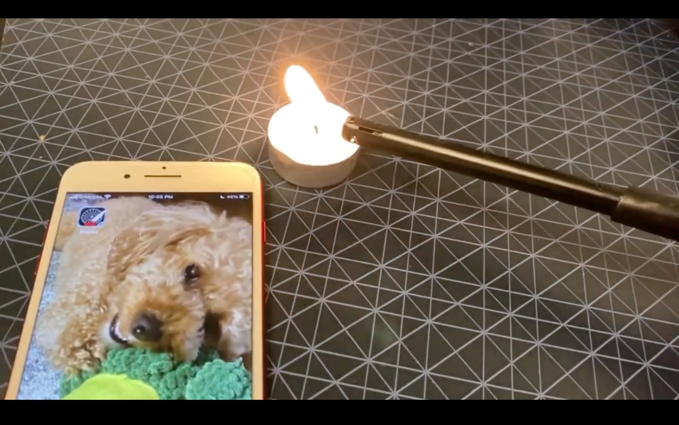 手机散热风扇吹蜡烛