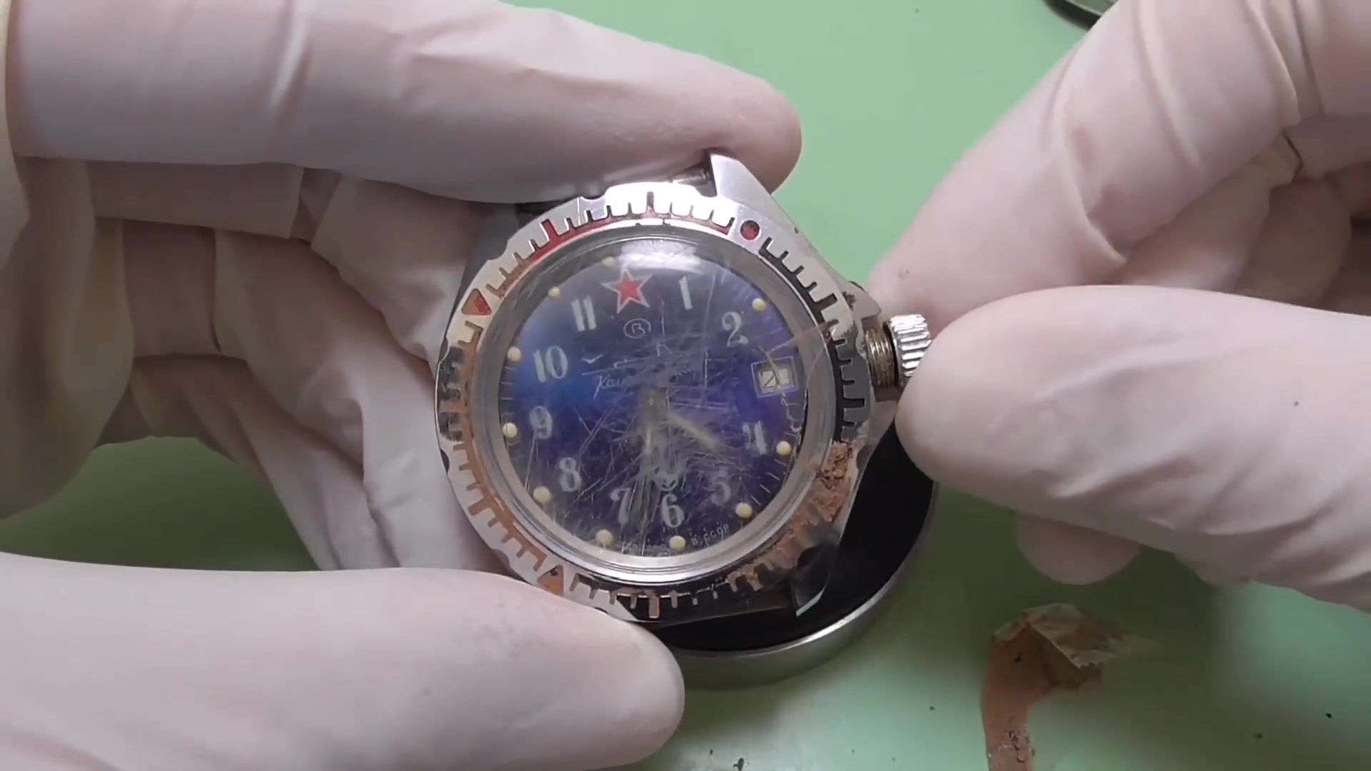 [图]中字丨前苏联军表翻新丨Restoration of a Soviet Military Watch-Vostok Komandirskie U-Boat