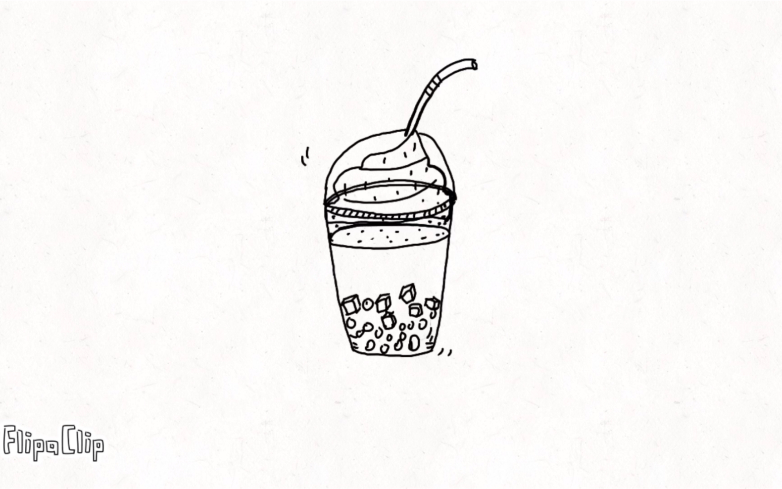 flipaclip手绘喝奶茶的你