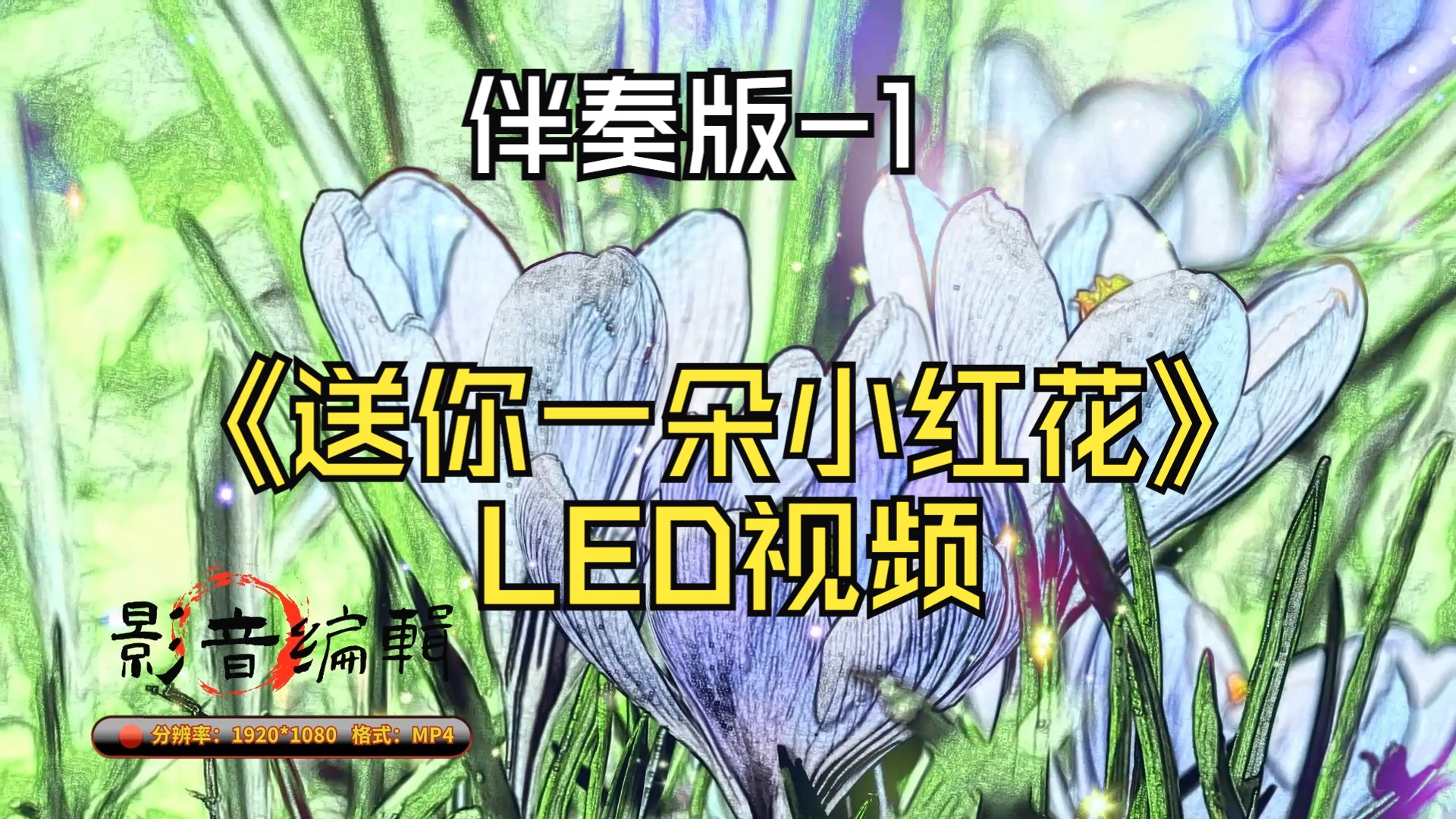 【视频制作】《送你一朵小红花》led视频(伴奏版)-1