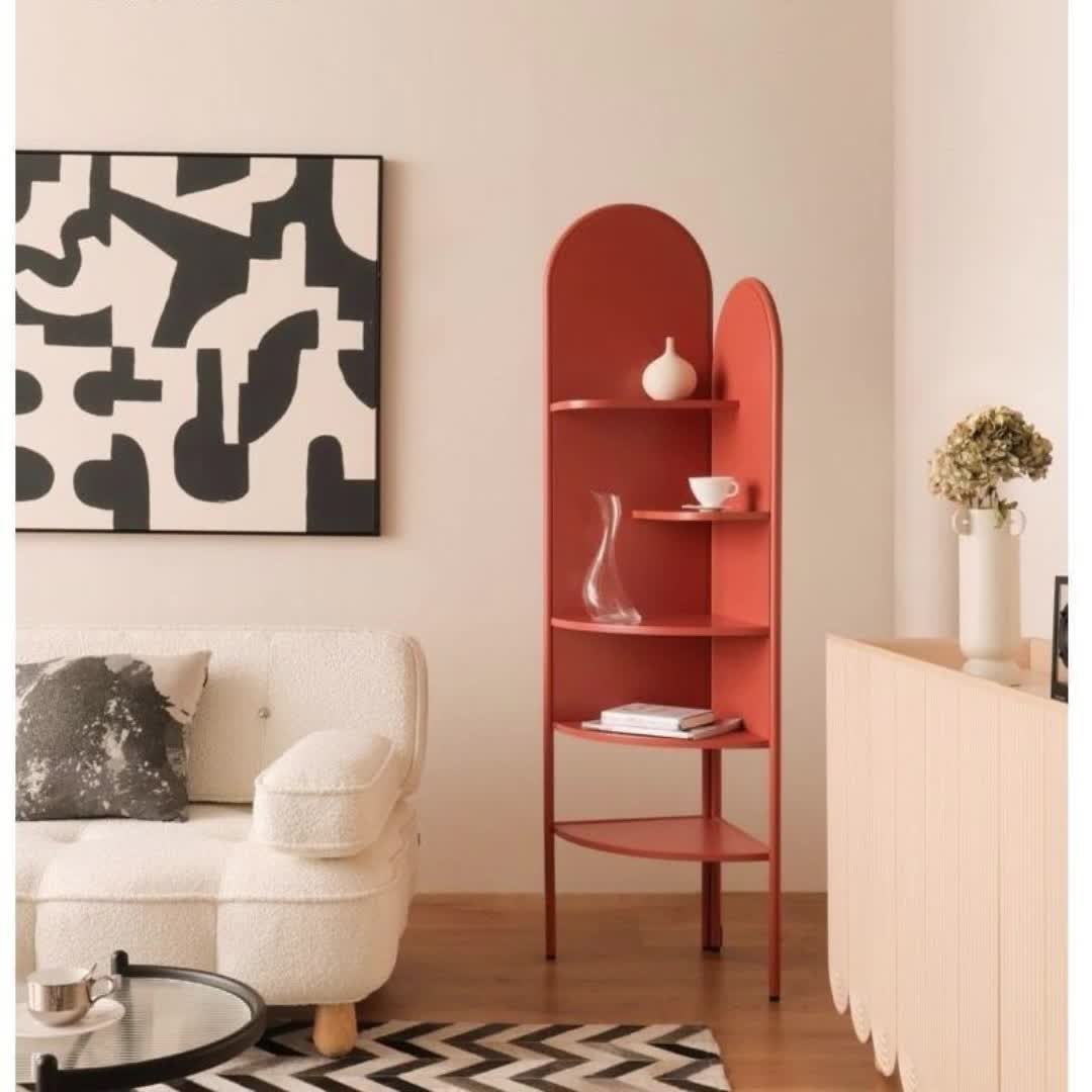 北欧不规则松茸角柜轻奢卧室客厅立体高颜值置物架收纳拐角展示柜2737