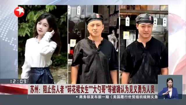 苏州阻止伤人者“碎花裙女生”“大勺哥”等被确认为见义勇为人员哔哩哔哩bilibili