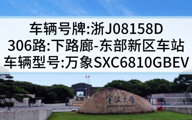 【温岭城乡公交之民法典号】306路:下路廊→东部新区车站,浙J08158D哔哩哔哩bilibili