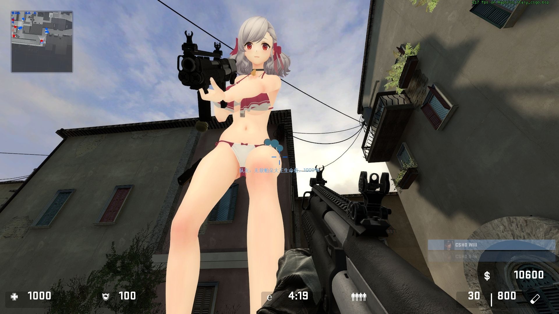 cs少女前线2 双喷子屠杀僵尸小镇!