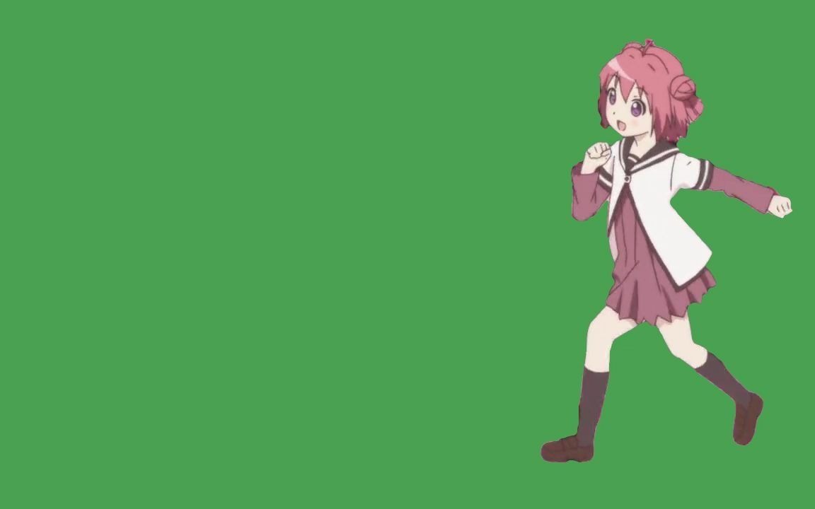 摇曳百合 奔跑-绿幕分享