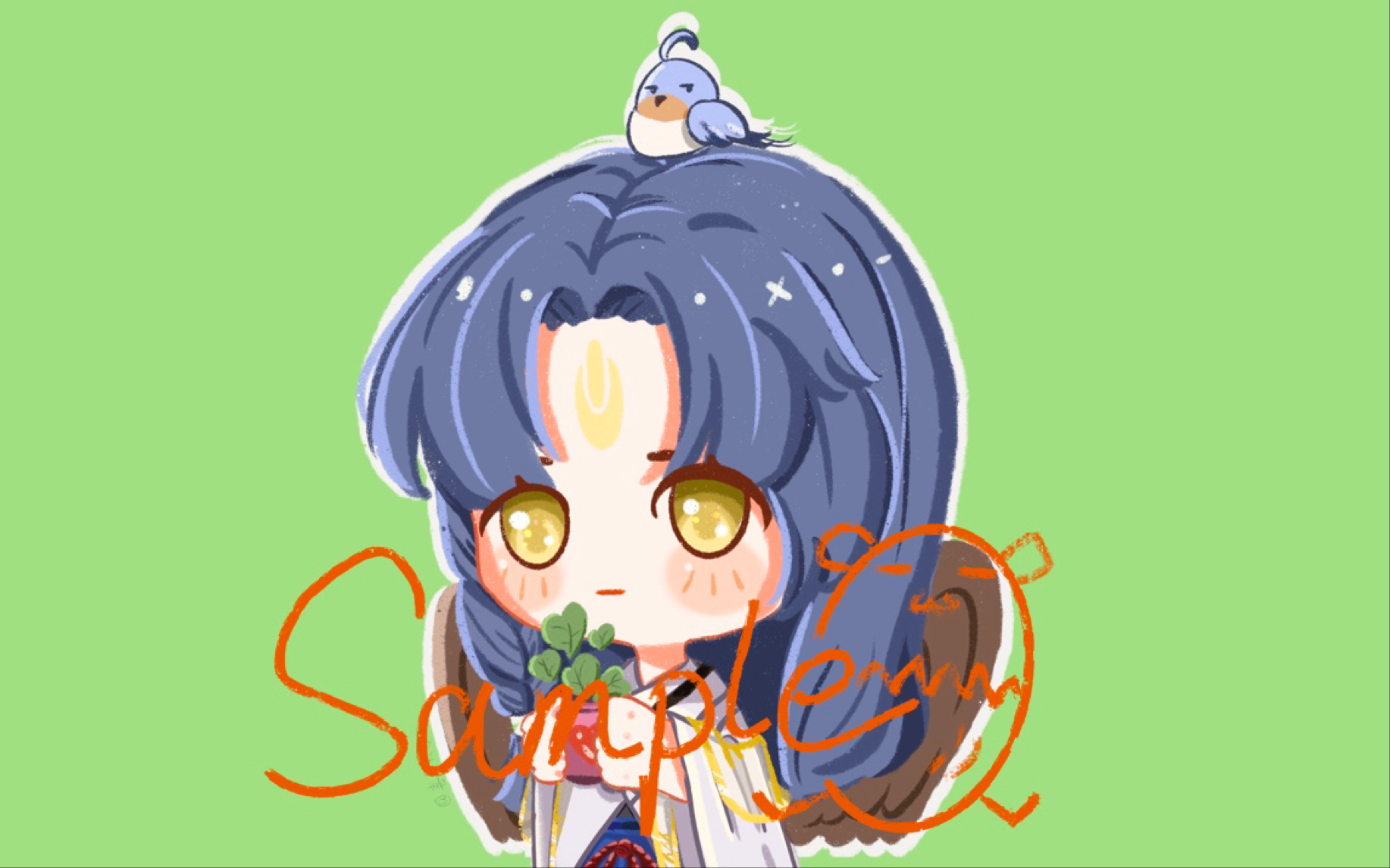 【procreate】练习day15:画一个无偿q版子推燕(5/5)