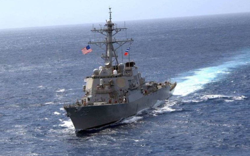 武装突袭3 伯克级宙斯盾驱逐舰mod 日常演练 防空 舰炮以及战斧导弹