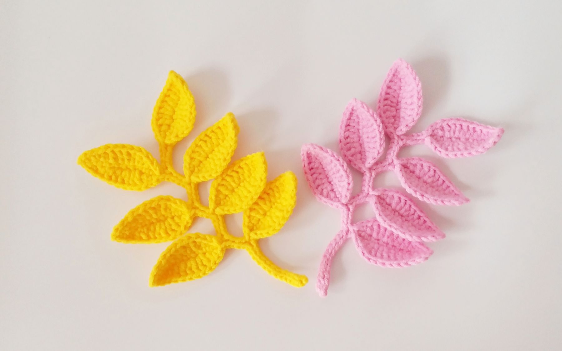 钩针编织 一线连树叶的钩织方法 款式自然当装饰很美