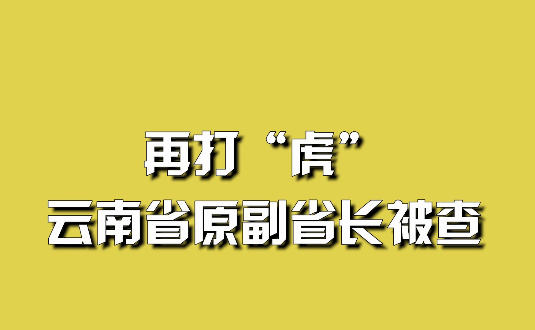 再打“虎” ,云南省原副省长被查哔哩哔哩bilibili