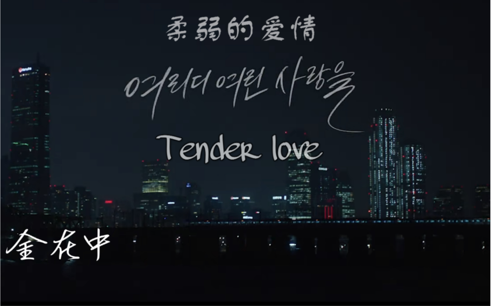 [图]【金在中】Tender love(脆弱的爱情) MV 中韩字幕 @神迹出品