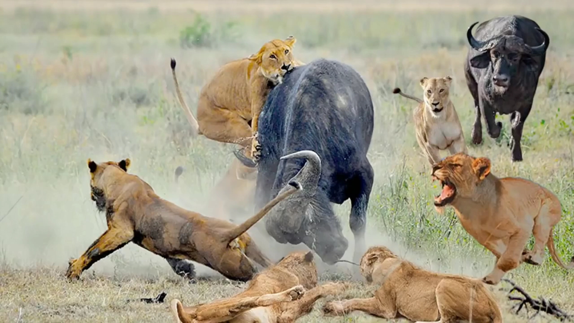 野生动物捕猎混剪,狮子猎食