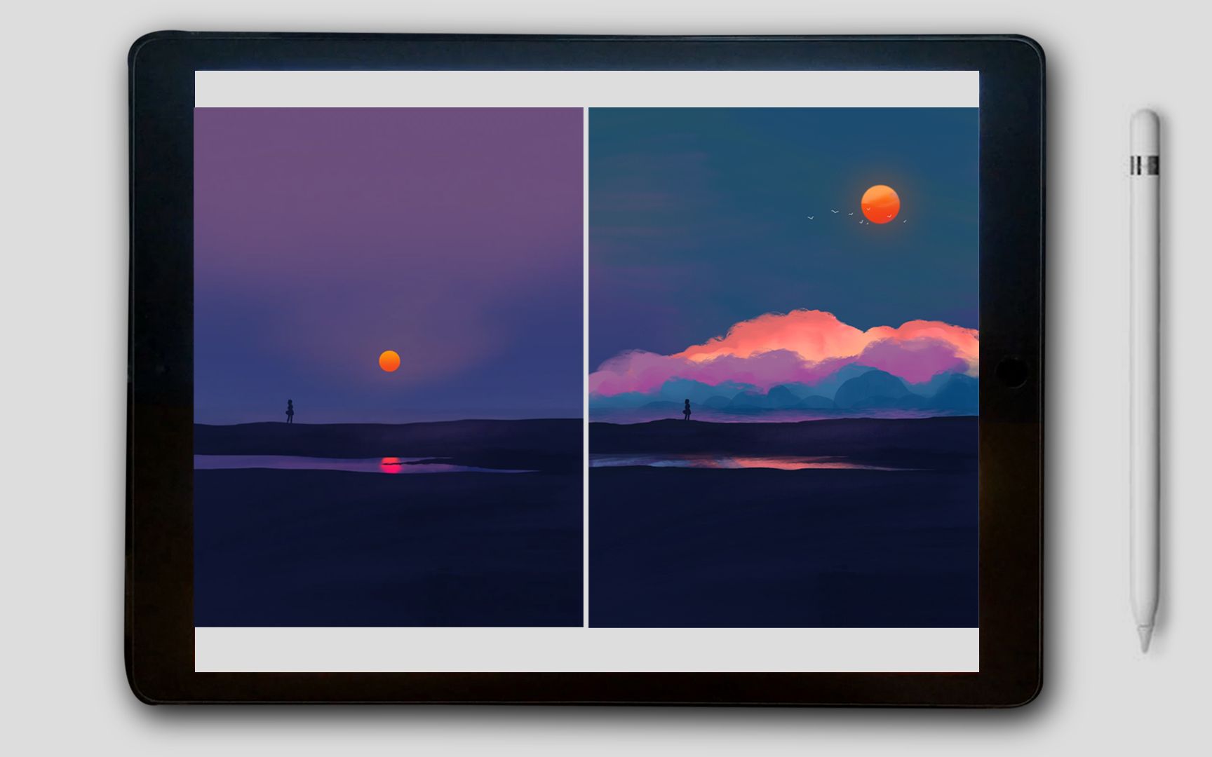 【Procreate】零基础超简单!一个视频两种绘画效果,还不来试试吗?_哔哩哔哩_bilibili