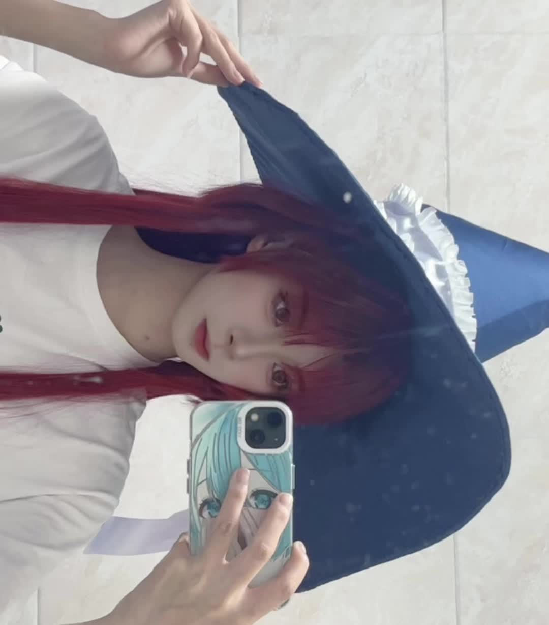 2024年还有人记得珂朵莉嘛(仅试妆 自己做的帽子用红发试一下 )